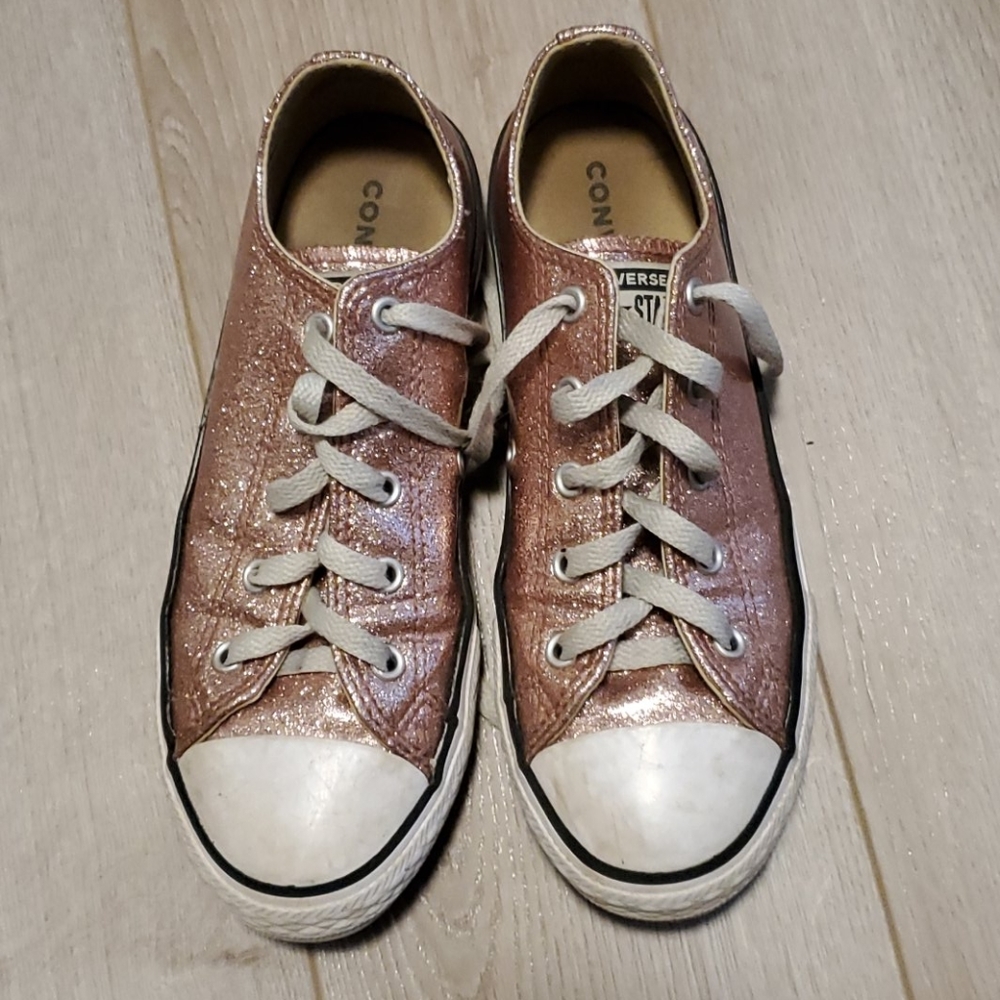 Pink Sparkle Converse All Stars Girls Size 3